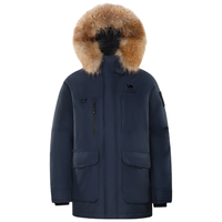 骆驼【羽神Ultra】户外鹅绒服25冬男女同款三防派克服羽绒服 暮光蓝，男女同款(女生小一码） XS