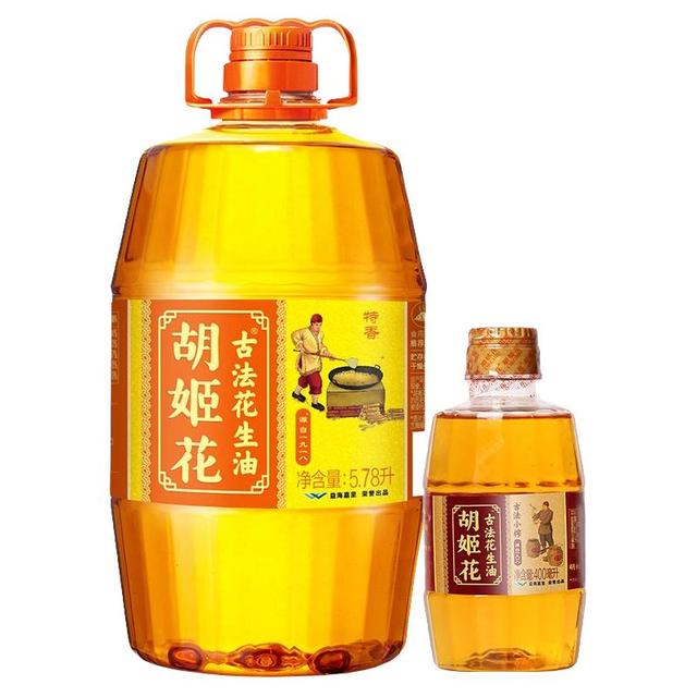 胡姬花 古法 小榨 花生油共 5.28L