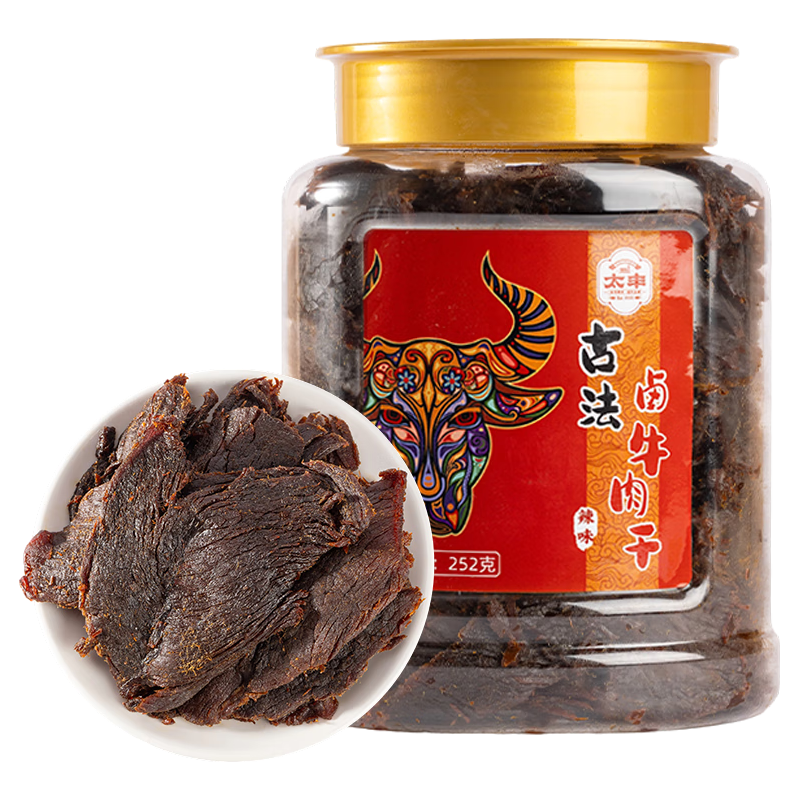 太丰 古法卤牛肉干辣味252g宁波特产手撕牛肉干片开袋即食休闲零食 【金牌】辣味 252g