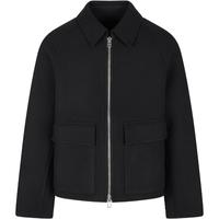 速写 男装秋冬休闲宽松毛呢短款舒适潮流时尚外套羊绒保暖