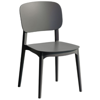 L&S椅子餐椅家用餐凳靠背凳子塑料休闲简约加厚椅子YK082白 43*43*80-承重300斤-白色