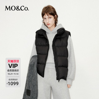 【90白鹅绒】MOCO轻暖高领龟背排骨羽绒服不易钻绒马甲摩安珂