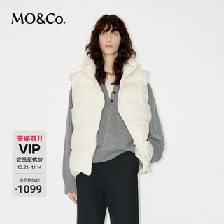 【90白鹅绒】MOCO轻暖高领龟背排骨羽绒服不易钻绒马甲摩安珂