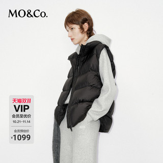 【90白鹅绒】MOCO轻暖高领龟背排骨羽绒服不易钻绒马甲摩安珂