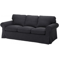 宜家（IKEA）EKTORP爱克托布艺沙发客厅北欧风现代简约三人沙发 *煤黑色西拉利德沙发