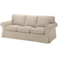 宜家（IKEA）EKTORP爱克托布艺沙发客厅北欧风现代简约三人沙发 *米黄色西拉利德沙发