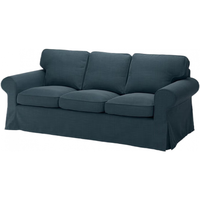 宜家（IKEA）EKTORP爱克托布艺沙发客厅北欧风现代简约三人沙发 *深蓝色西拉利德沙发