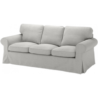 宜家（IKEA）EKTORP爱克托布艺沙发客厅北欧风现代简约三人沙发 *淡灰色欧斯塔沙发