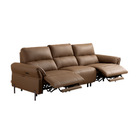 布拉拉 芝华仕 头等舱 50795 真皮电动沙发 2.56米 可可棕 小三人位 双电动