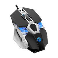 KUISHE 蝰蛇 G9 压枪宏版 有线鼠标 6400DPI RGB 黑色