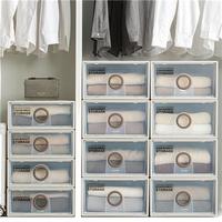 茶花 收纳箱塑料抽屉式收纳盒家用衣柜收纳整理盒衣服裤子收纳整理箱