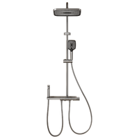 惠达卫浴淋浴花洒套装精铜主体增压花洒家用卫生间沐浴洗澡惠达花洒 DW70恒温款+琴键置物