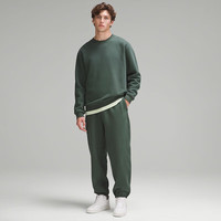 lululemon丨Steady State 男士圆领卫衣 透气 LM3ERXS 幽深丛林绿 M
