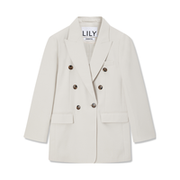 LILY 简约气质休闲百搭通勤戗驳领西装外套