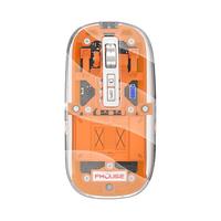 FMOUSE 虎猫 M133透明无线蓝牙鼠标静音可充电苹果电脑笔记本平板通用女生