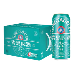 青岛啤酒 轻干啤酒 500ml*6罐