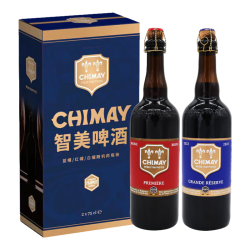 智美 蓝帽/红帽啤酒礼盒750ml*2瓶 精酿 比利时进口 聚会送礼 京东自营