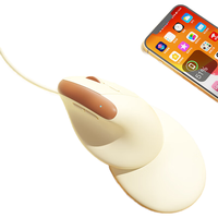 B.O.W/航世 M190U 人体工学有线鼠标 奶咖色