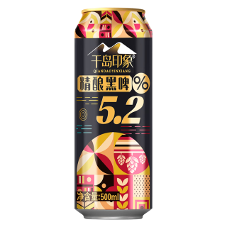 千岛印象 全麦小麦 黑啤酒  1x12x500ml 包装 500ml