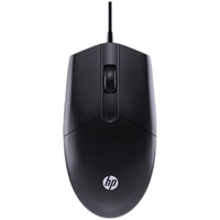  HP/惠普 左右手通用 有线鼠标  黑色商务版