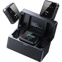 西圣（XISEM）西圣MikePro一拖二纽扣无线领夹麦克风小型升级款手机抖音平台直播采访电脑游戏一体降噪 黑色（一拖二，带充电盒）