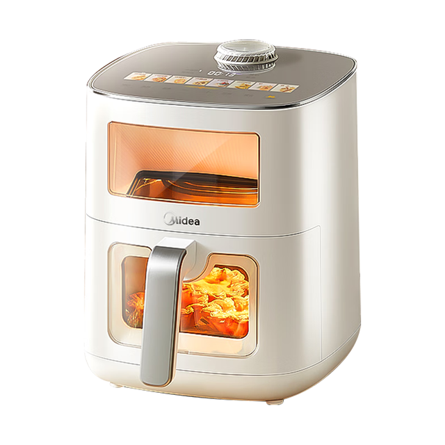 Midea 新风炎烤空气炸锅 KZC6521 6.5L 大容量 可视窗 蒸烤一体