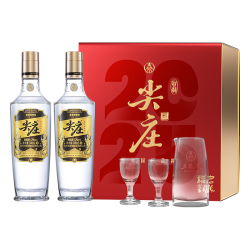尖庄 五粮液股份出品尖庄高光礼盒52度绵柔纯粮食酒中秋送礼500ml*2