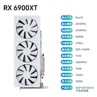 ZEPHYRZEFU RX 6900XT 16G三风扇 全新旗舰显卡 白色灯光 超稀有白色PCB RX6900XT 16G