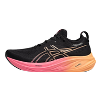 亚瑟士ASICS男鞋缓震跑鞋耐磨运动鞋回弹透气跑步鞋 GEL-NIMBUS 26 黑色/玫瑰金 39.5