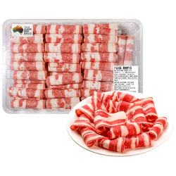 月盛斋 澳洲谷饲肥牛卷2.2斤  清真炖煮食材  中华