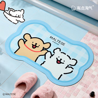 有点淘气×线条小狗吸水速干脚垫厕所门口浴室防滑地垫家用