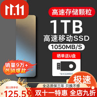 小米 Xiaomi MI)手机电脑通用固态移动硬盘1t高速ssd移动固态u盘大容量存储颗粒固态硬盘4t 银色-标准版 4TB