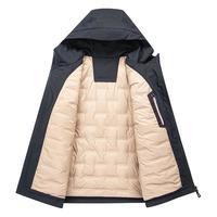 罗蒙（ROMON）男女同款连帽羽绒服2025冬季保暖休闲户外冲锋衣羽绒外套男装 海棠红-男款 XL （体重135-155斤）