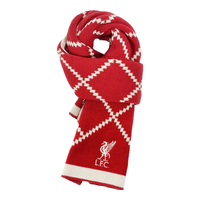 LIVERPOOL FC利物浦俱乐部丨红色菱格纹围巾拼色针织时尚百搭秋冬 利物浦红色菱格纹