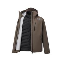 HELLY HANSEN/HH 25冬新户外防水防风保暖可拆卸三合一冲锋衣羽绒 棕色 M