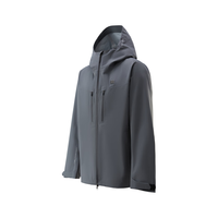 KOLON SPORT可隆冲锋衣透湿防风耐磨户外3L连帽防水夹克 深绿色DG