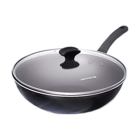 Joyoung 九阳 炒锅 不粘炒锅炒菜锅30cm加大平底煎锅燃气灶电磁炉通用烹饪锅具