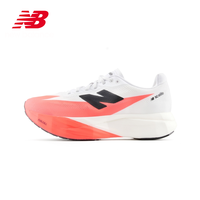 New Balance NB男女鞋竞速碳板跑鞋马拉松跑步鞋SC Elite v5 标准鞋楦B 白色/橘红色 女款 WRCELLR5 35