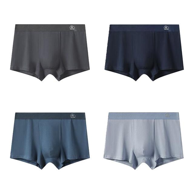 芬腾 2025年内裤中腰10A抑菌纯棉底裆简约平角内裤4条装