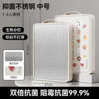 荣事达菜板家用抗菌防霉砧板双面粘板厨房不锈钢切菜板水果板案板 【魔方款】加厚中号20mm 1-2人适用（抗菌率99.9%）