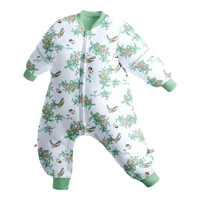 良良（liangliang）婴儿睡袋夏季空调房防踢被宝宝纯棉防惊跳四季通用可拆袖儿童睡袋 云卷蓝·春秋款【适合20-25℃】 M（身高70-85CM）