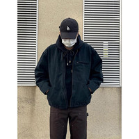 普戈斯cleanfit外套男秋冬潮牌美式复古棒球服短款飞行员底特律工装夹克 黑色