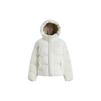 冰洁 BENGENBINJORA 25冬新品短款95绒羽绒服外套女连帽泡芙面包服 J5400DR31 黑色 L 170/92A 【体重约60-70KG】