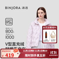 冰洁 BENGENBINJORA 2025秋新品95绒立领短款羽绒服女菱格轻薄外套 J5300DB30