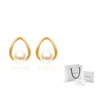 IDOKAWA 天然淡水珍珠耳钉 7-8mm EL2005YW