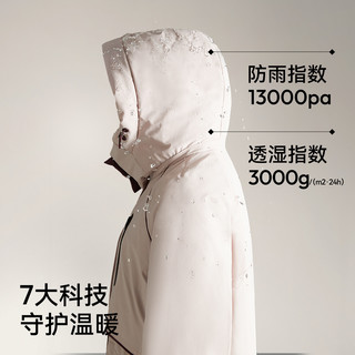 陈都灵|防护|森马羽绒服女冬中长款三防户外收腰工装风宽松厚外套 150/76A/XS