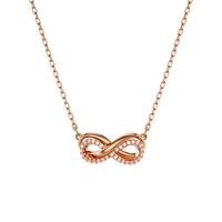 施华洛世奇 Hyperbola-Infinity项链女 镀玫瑰金色5684084