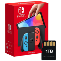 任天堂 NintendoOLED游戏机NS掌上主机 日版【红蓝】+1TB内存卡 套装 便携家用体感掌机 【日版】 OLED红蓝+1TB内存卡