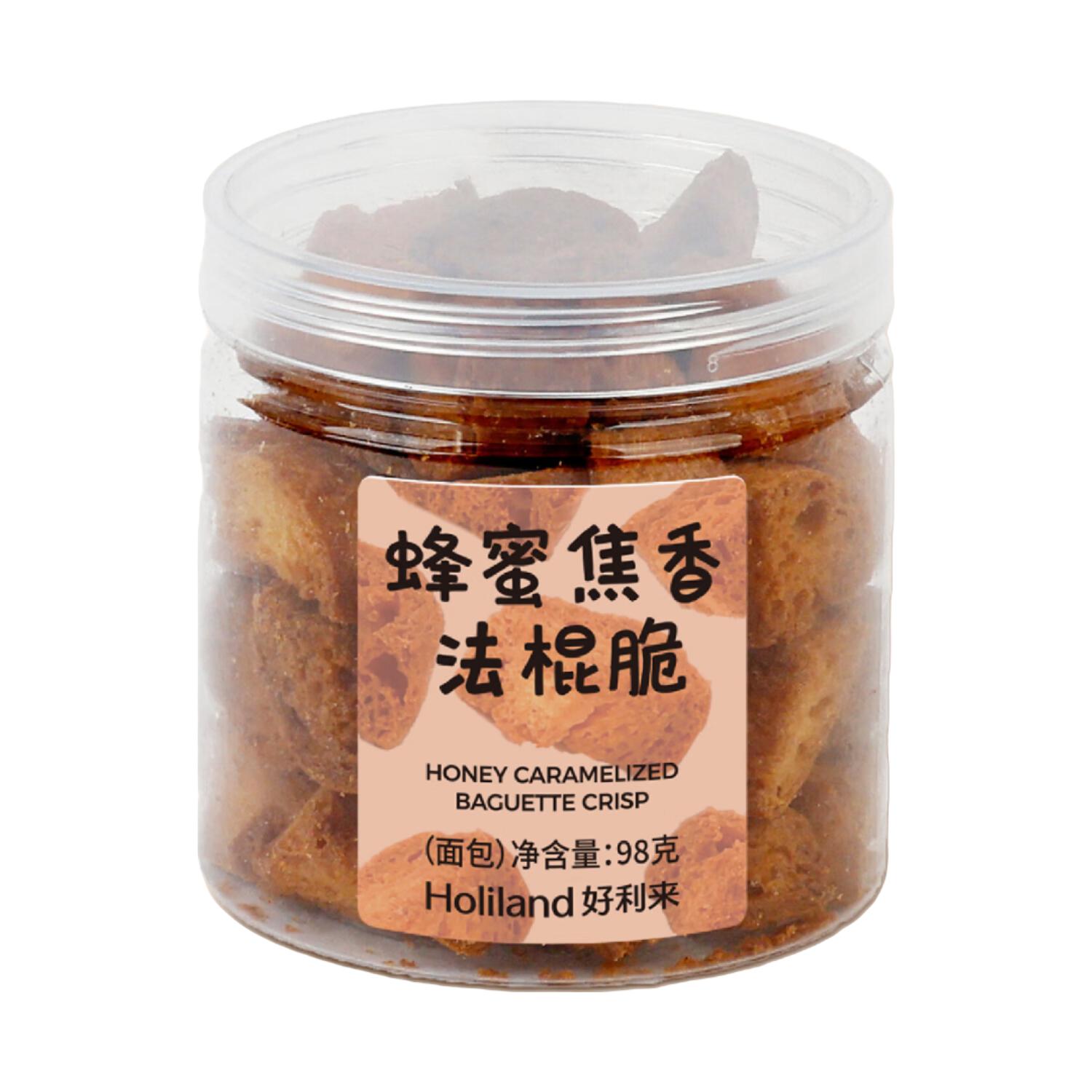 好利来 蜂蜜焦香法棍脆面包干 98g 罐装