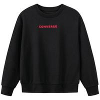 Converse匡威儿童童装卫衣2025冬季新款男童潮酷学院风百搭舒适亲肤上衣 正黑色CNVN-FW-J617 120 /60 【建议身高110-116cm】